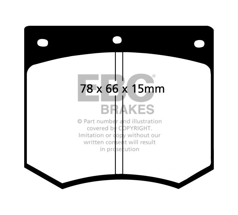 EBC Brakes MORRIS 1800 1.8 72-75 Remblokken voorzijde greenstuff