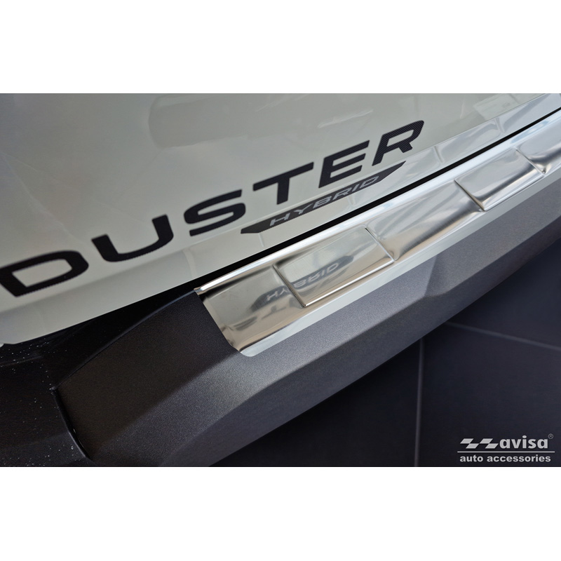 Protection de seuil arrière inox sur mesure pour Dacia Duster III 2024- 'Ribs'