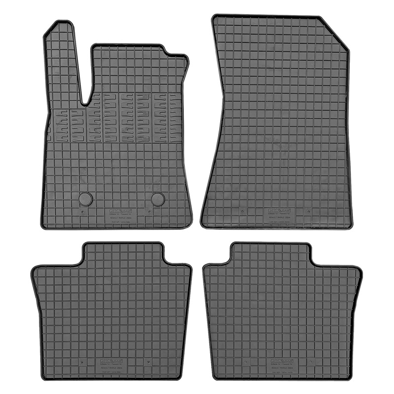 Set tapis de caoutchouc sur mesure pour Renault Rafale Coupe E-Tech Hybrid 2023- (4-pièces + points de fixage)