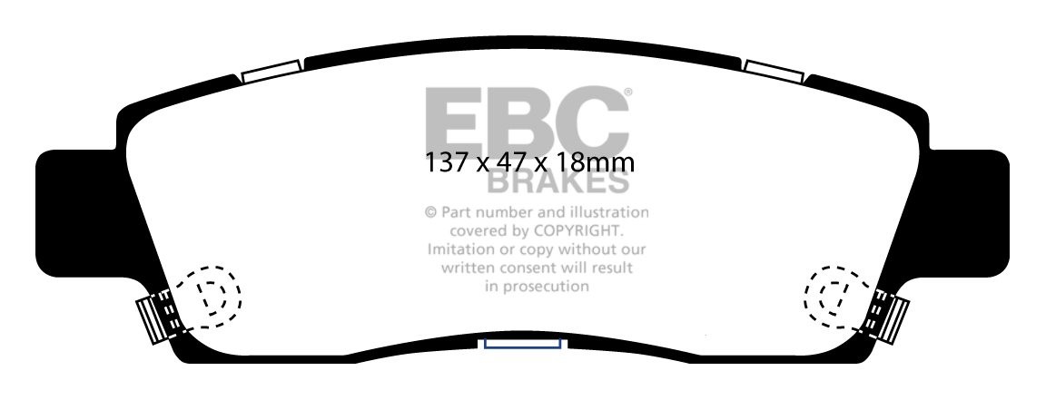 EBC Brakes SAAB 9-7X 5.3 2005-2009 Remblokken achterzijde yellow