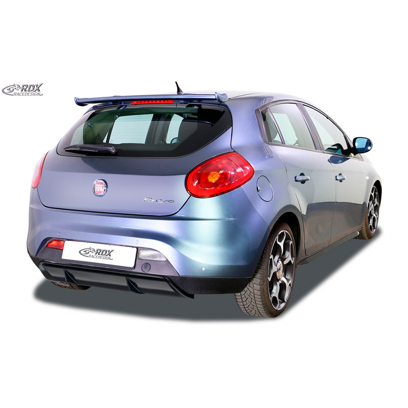 Jupe arrière 'Diffuseur' sur mesure pour Fiat Bravo (198) 2007-2014 (ABS noir luisant)