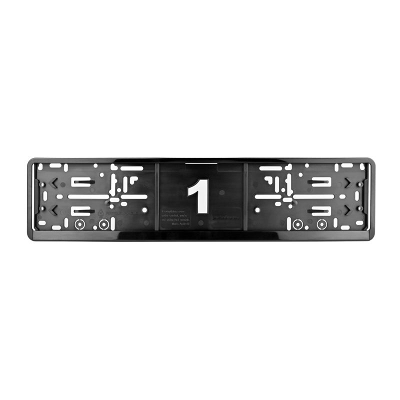 Alti Giri Set de Portes-plaque synthétique 52,7x12,8cm - Type Autodromo - Noir - 2 pièces