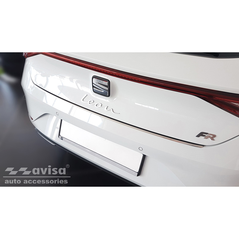 Protection de seuil arrière inox sur mesure pour Seat Leon IV HB 5-portes 2020- & Cupra Leon HB 5-portes 2021-