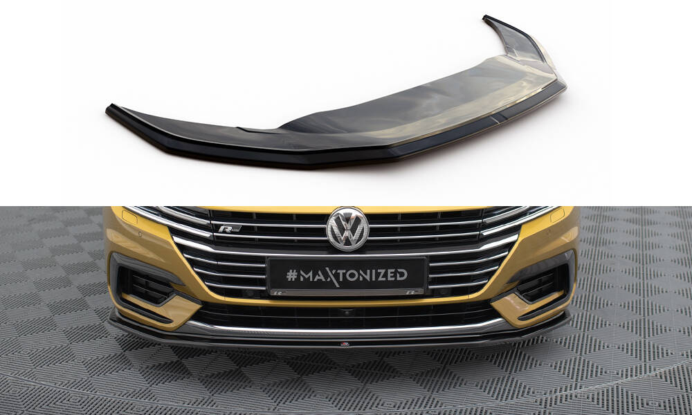 Voorspoiler V.1 Volkswagen Arteon Maxton Zwart Glans