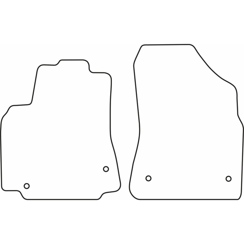 Set de tapis de sol sur mesure pour Citroen Berlingo 2008-2018 (seulement avant)