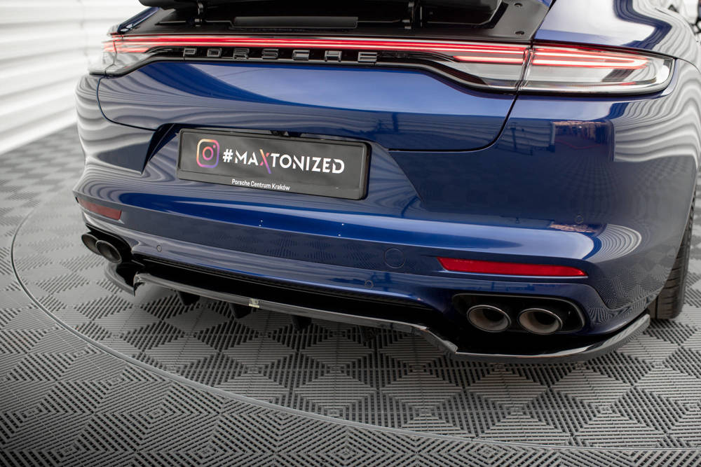 Diffuser Porsche Panamera E-Hybrid 971 Facelift  2020 - Maxton Glans Zwart