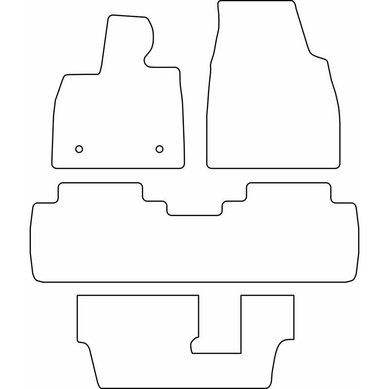 Set de tapis de sol sur mesure pour BYD Tang EV 7-personnes 2023-