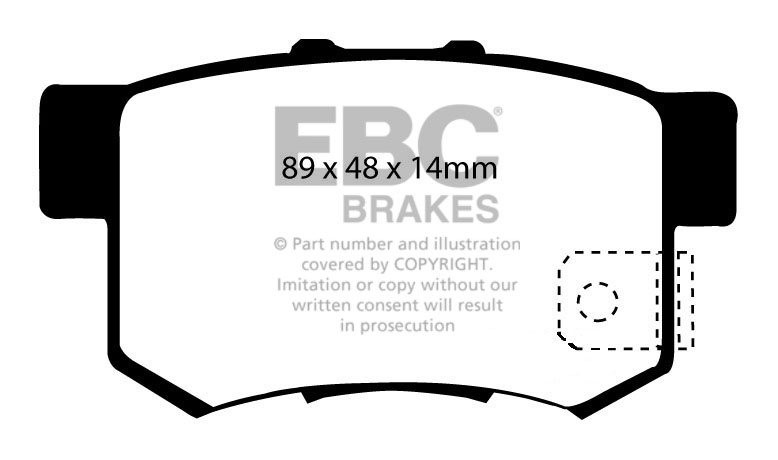 EBC Brakes SUZUKI SX4 1.6 TD 2009-.. Remblokken achterzijde