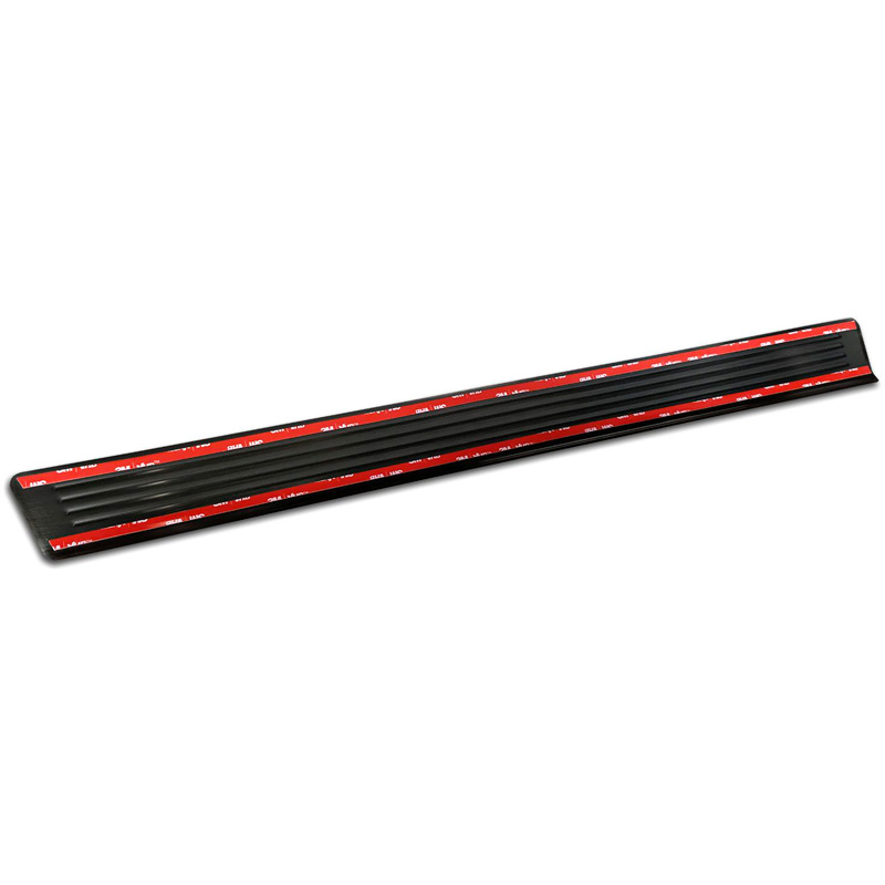 Avisa Seuils de portes inoxydable noir sur mesure pour Volkswagen ID.3 2020-2023 & FL 2023- / Cupra Born 2021- / MG 4 2022- / MG HS II 2024- 'Lines' - 4-pièces