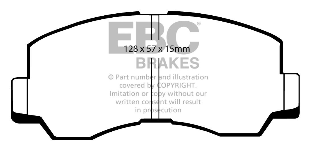 EBC Brakes MITSUBISHI Shogun 2.6 (L042) 83-87 Remblokken voorzij