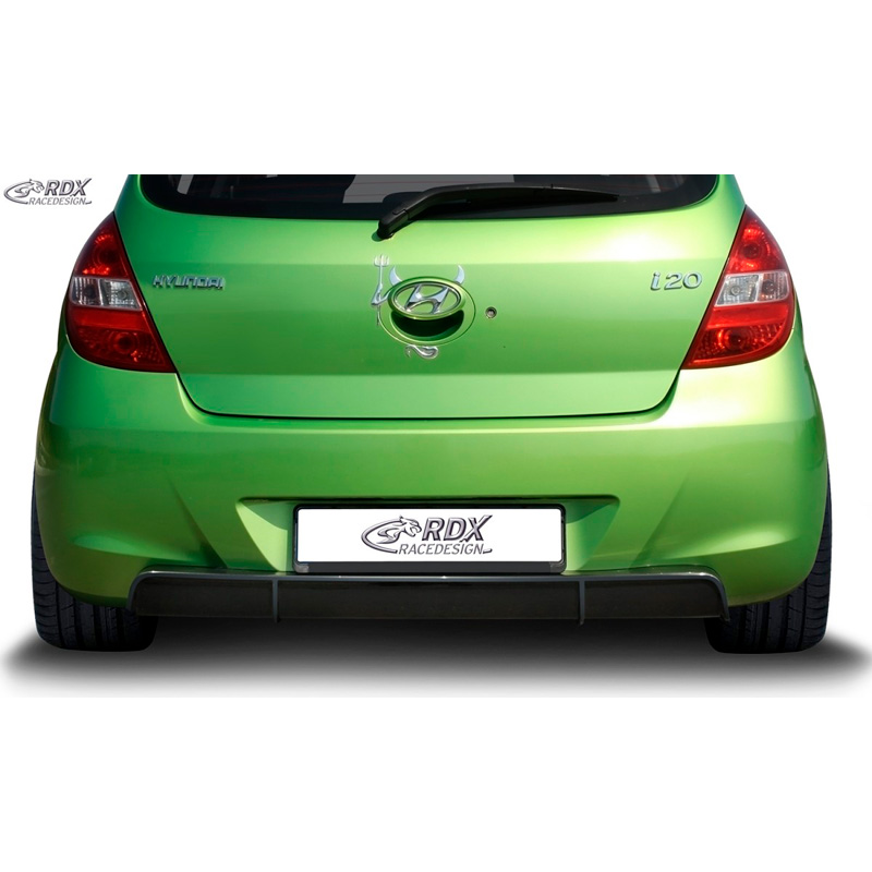 Jupe arrière 'Diffuseur' sur mesure pour Hyundai i20 PB/PBT 2008-2012 (ABS noir luisant)