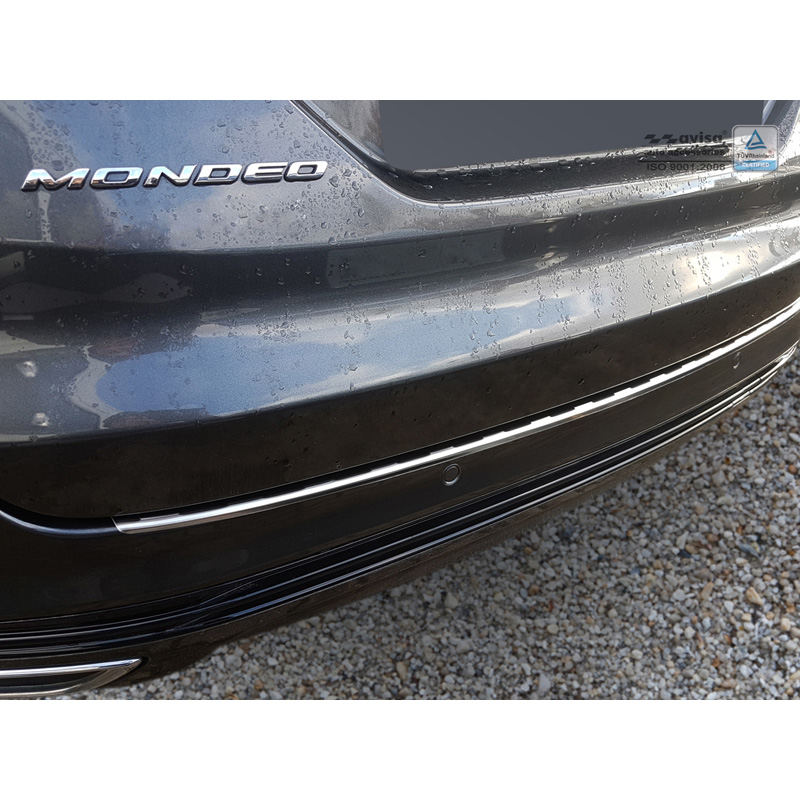 Protection de seuil arrière inox sur mesure pour Ford Mondeo V Wagon 2014- & Facelift 2019- 'Ribs'