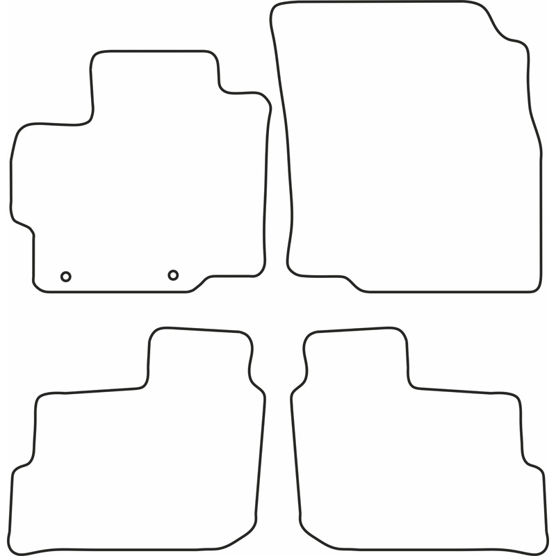 Set de tapis de sol en velours sur mesure pour Mitsubishi Spacestar/Mirage 2013-