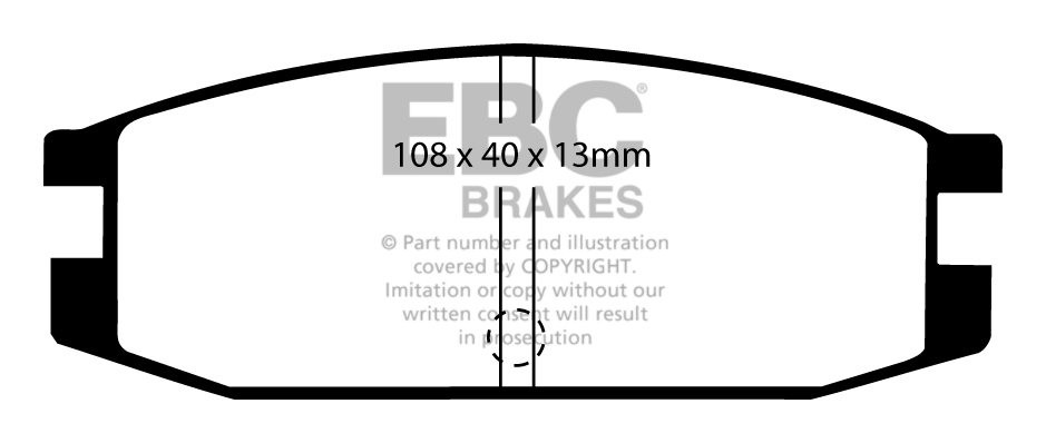 EBC Brakes MITSUBISHI Pajero 2.5 TD (L44) 86-87 Remblokken achte