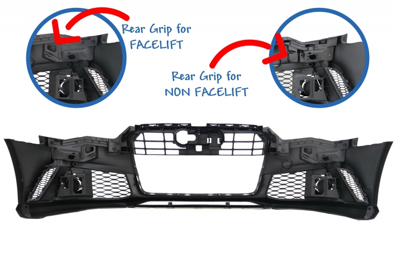 Voorbumper Audi A6 4G RS6 look Carbon compleet