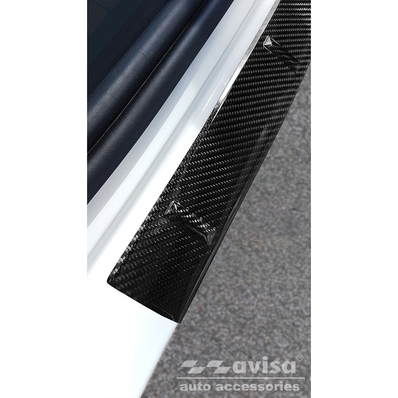 Protection de seuil arrière carboné 3D sur mesure pour Mercedes GLE II (W167) 2019-2023 incl. 53 AMG 'Ribs'