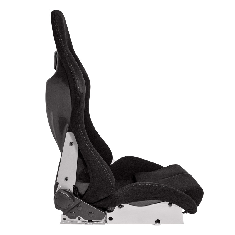 Siège baquet 'BS5' - Noir/Gris - Dossier réglable en polyester - incl. glissières