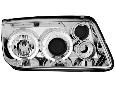 Phares VW Bora Angel Eyes chrome