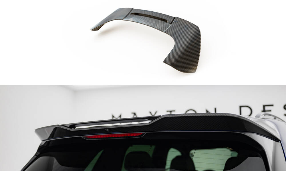 Carbon Fiber Achterklep Spoiler BMW X5 M-Pack G05 Facelift Maxton Glanzend zwart