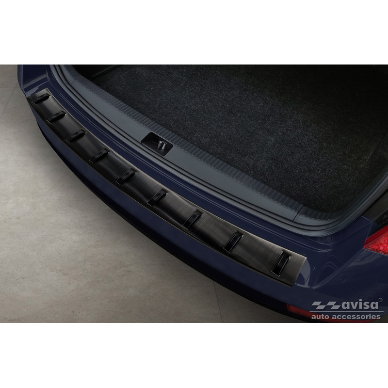 Protection de seuil arrière inox noir sur mesure pour Skoda Octavia III Combi Facelift 2017-2020 'STRONG EDITION'