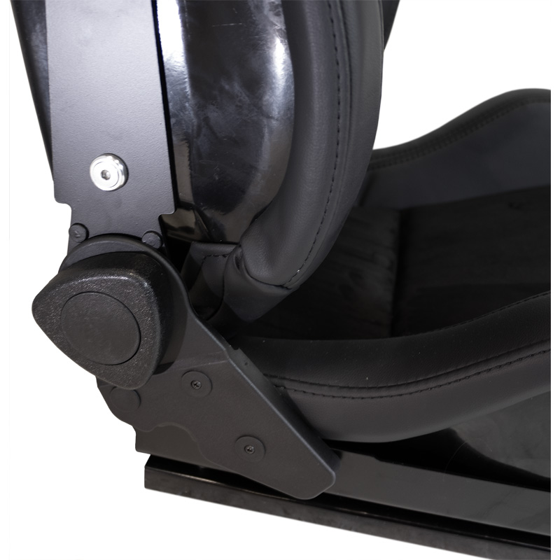 Siège baquet 'NK Premium' - Suede Noir + Cuir simili noir - Dossier régable en polyester - incl. glissières