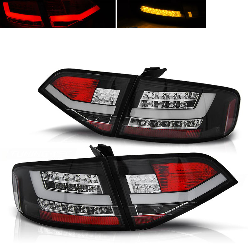Taillights Audi A4 B8 Limousine Led black/smoke