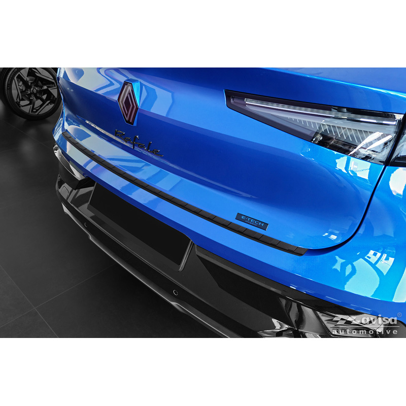 Protection de seuil arrière inox noir mat sur mesure pour Renault Rafale 2023- 'Ribs'