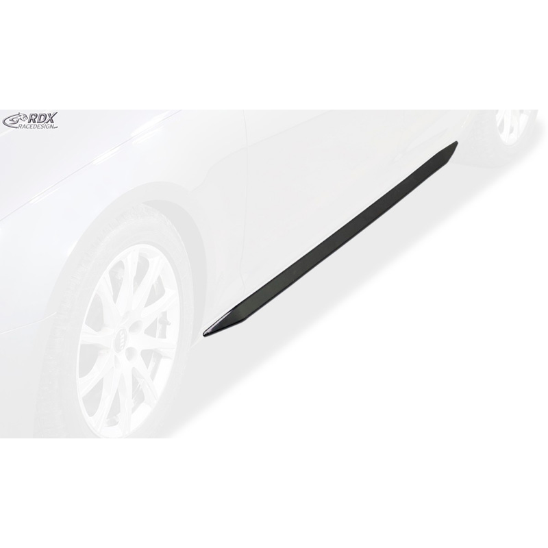Jupes latérales 'Slim' sur mesure pour Audi A4 B9 Sedan/Avant 2015- (ABS noir luisant)