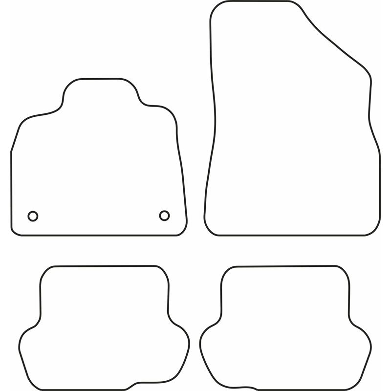 Set de tapis de sol sur mesure pour Citroen DS5 2012-