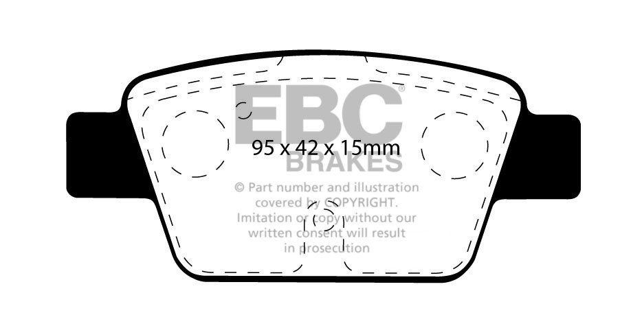 EBC Brakes FIAT Bravo 1.6 TD (90) 2009-2010 Remblokken achterzij