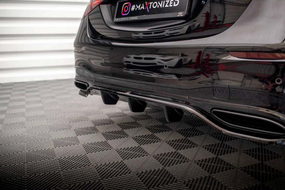 Diffuser Mercedes S Klasse W223 AMG Pakket Maxton Glans Zwart