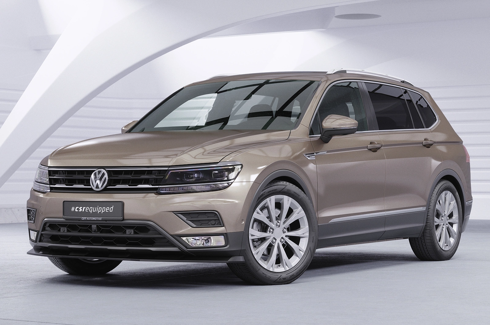 Voorspoiler VW Tiguan 2 (Typ AD) Basis glans zwart 2016–06/2020