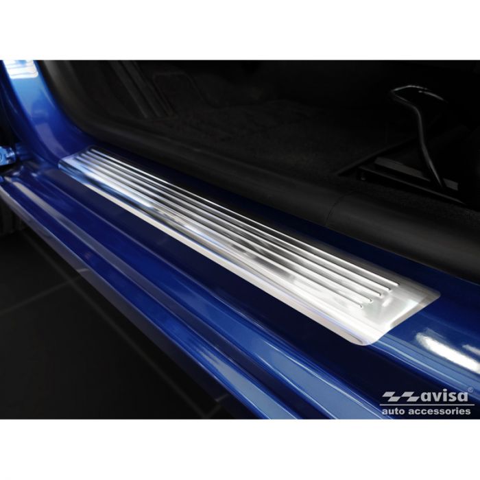 Seuils de portes inoxydable sur mesure pour Dacia Sandero III 2020- incl. Stepway 'Lines' - 4-pièces
