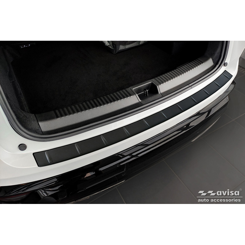Protection de seuil arrière inox noir mat sur mesure pour Renault Espace VI E-Tech Hybrid 2023- 'Ribs'