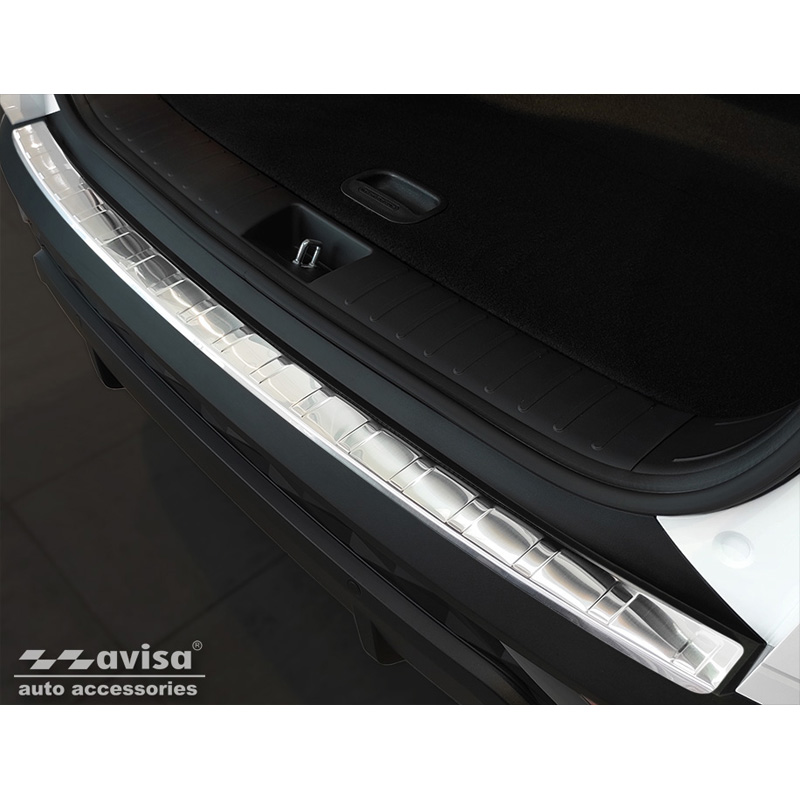 Protection de seuil arrière inox sur mesure pour Hyundai Tucson 2020-2024 & Facelift 2024- 'Ribs'