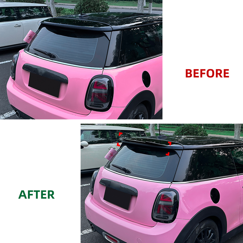 Becquet de toit (Spoiler Cap) sur mesure pour Mini F55/F56 One/Cooper/S 2013-2024 excl. JCW/GP (ABS Noir Luisant)