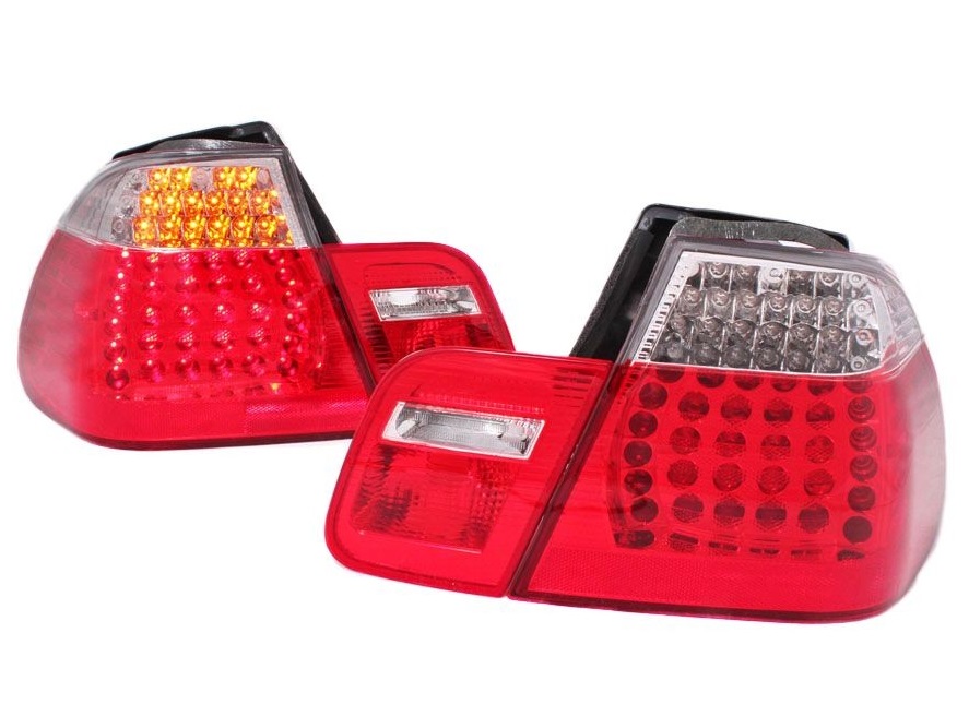 Feux arriere BMW E46 Sedan 98-01 LED facelift rouges/blanc