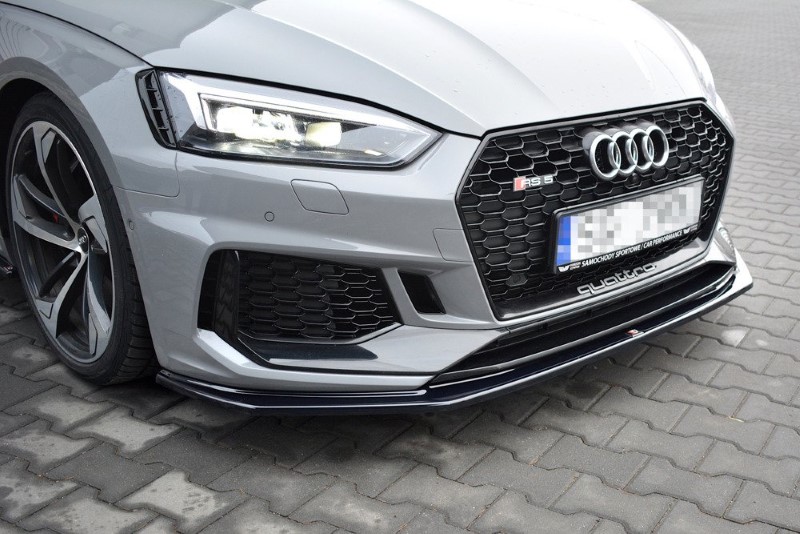 Voorspoiler Audi RS5 F5 Coupe / Sportback V.2 Glanzend Zwart