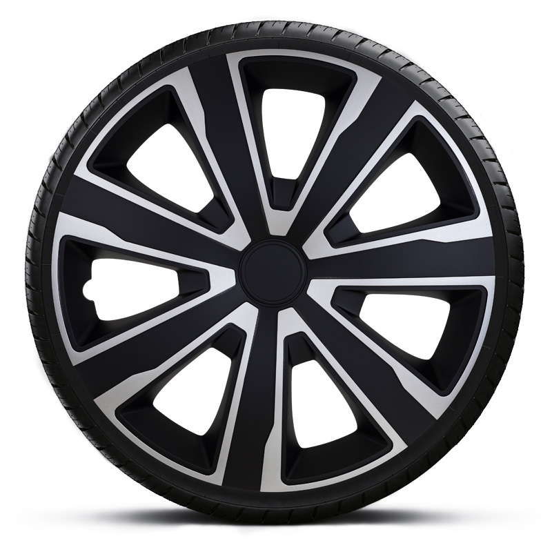 Jeu d'enjoliveurs Tenzo 16-inch argent/noir
