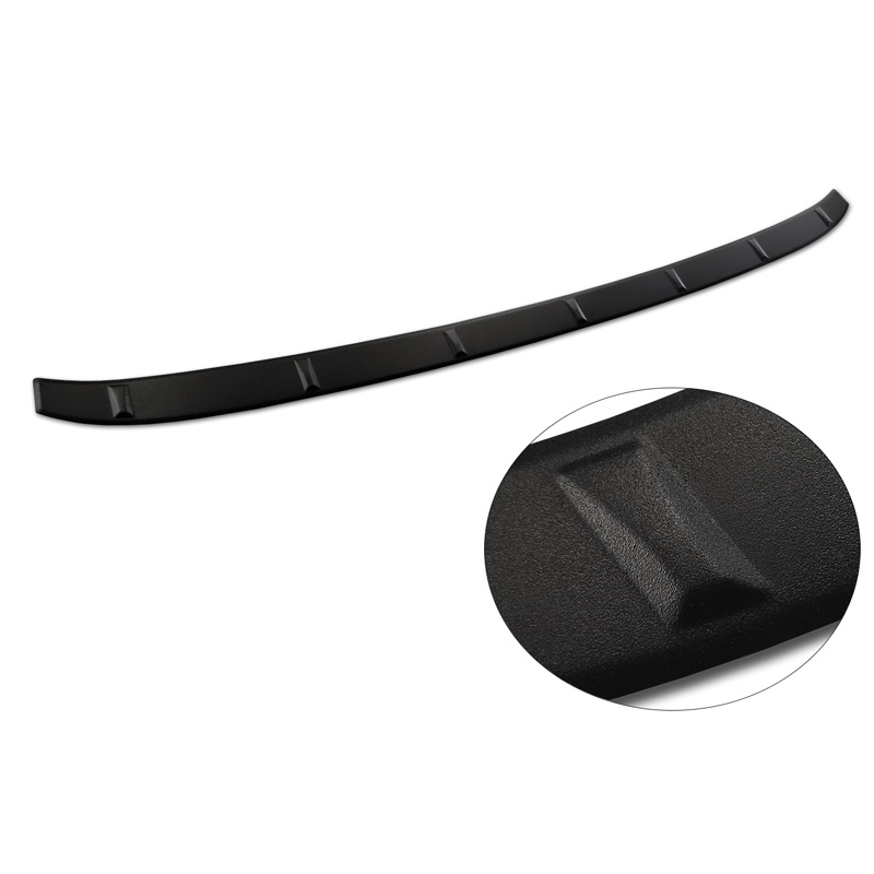 Protection de seuil arrière inox noir mat sur mesure pour BMW Série 3 G20 Sedan M-Paquet 2019- 'Ribs'