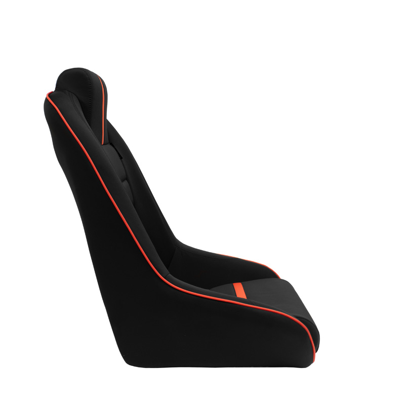 Siège baquet 'Classic RS' - Noir/Rouge - Dossier fixe + Appuie-tête intégré - incl. glissières