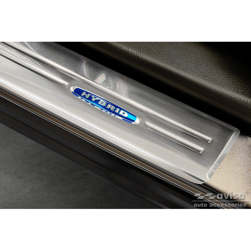 Seuils de portes inoxydable sur mesure pour Mitsubishi Eclipse Cross PHEV 2021- 'Hybrid' - 4-pièces