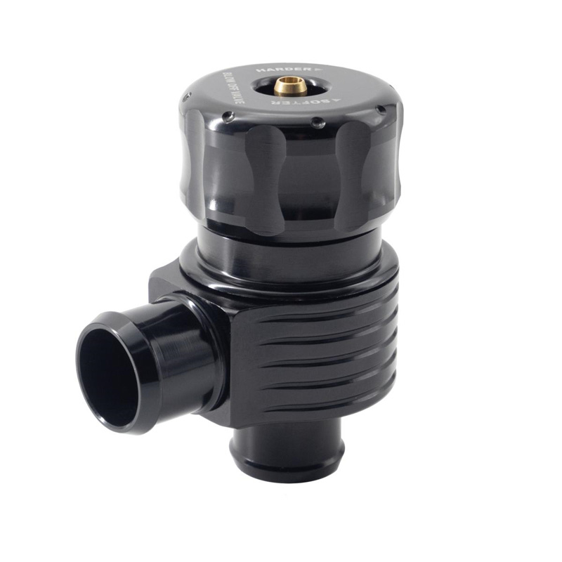 Simoni Racing Valve Blow Off Universelle Type 13 - pour moteurs turbo à essence, avec pression réglable - Raccord 22mm, Longueur 90mm, Diamètre 48mm - Noir