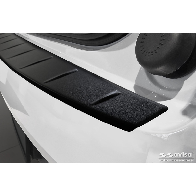 Protection de seuil arrière inox noir mat sur mesure pour Volvo EX30 2023- 'Ribs'
