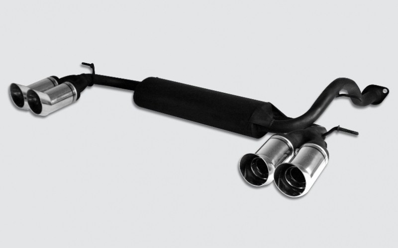 Einddemper duplex Honda Civic 1992-1996 RVS eindstuk dtm 2x80mm