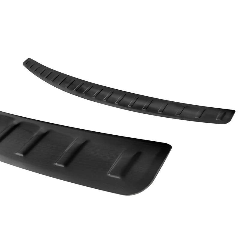Protection de seuil arrière inox noir sur mesure pour Mercedes Classe-A W177 Sedan 9/2018- 'Ribs'
