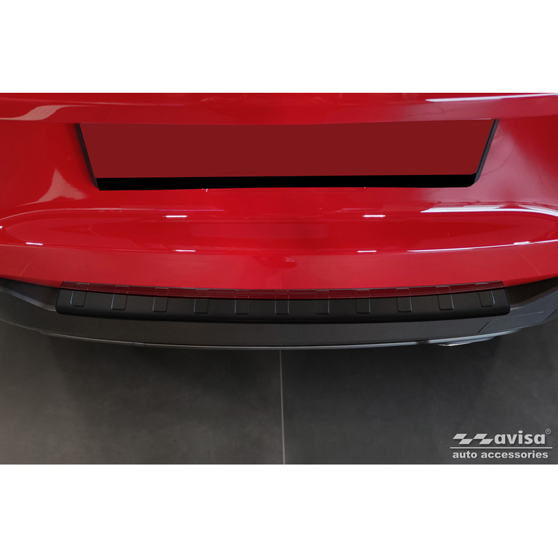 Protection de seuil arrière inox noir mat sur mesure pour Jeep Avenger + EV 2023- 'Ribs'
