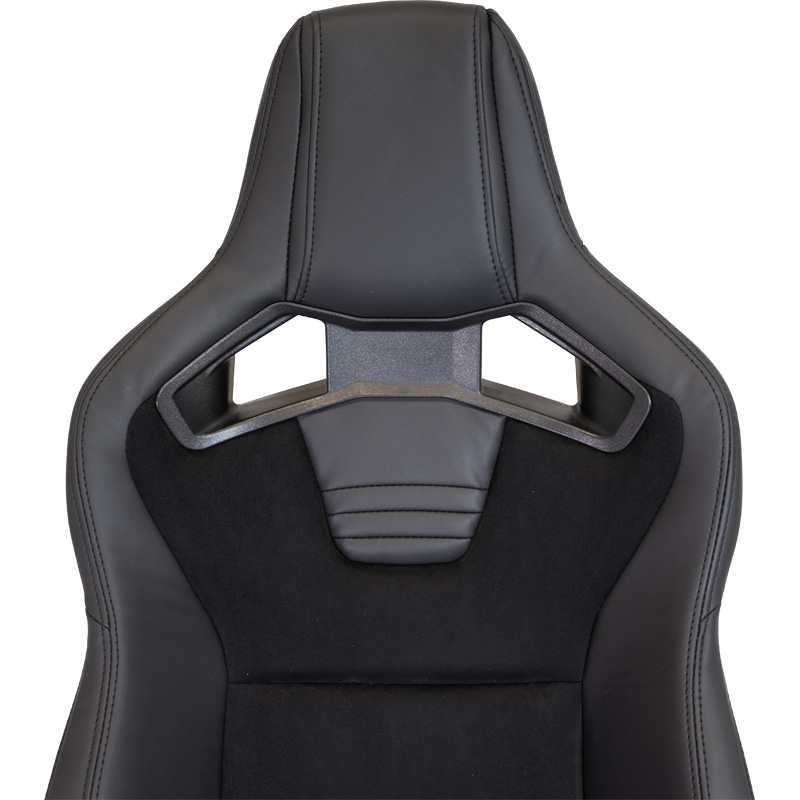 Siège baquet 'NK Premium' - Suede Noir + Cuir simili noir - Dossier régable en polyester - incl. glissières