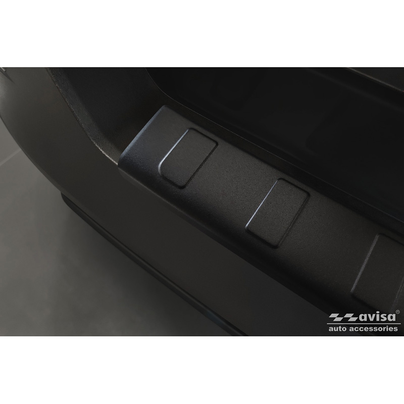 Protection de seuil arrière inox noir mat sur mesure pour Jeep Avenger + EV 2023- 'Ribs'