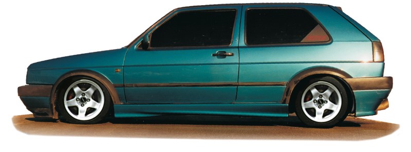 Zijskirts VW Golf II 4-Deurs met GTI uitsnede Rieger